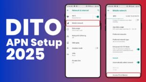 DITO APN Setup 2025