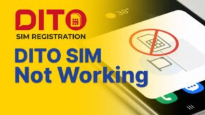 DITO SIM Not Working