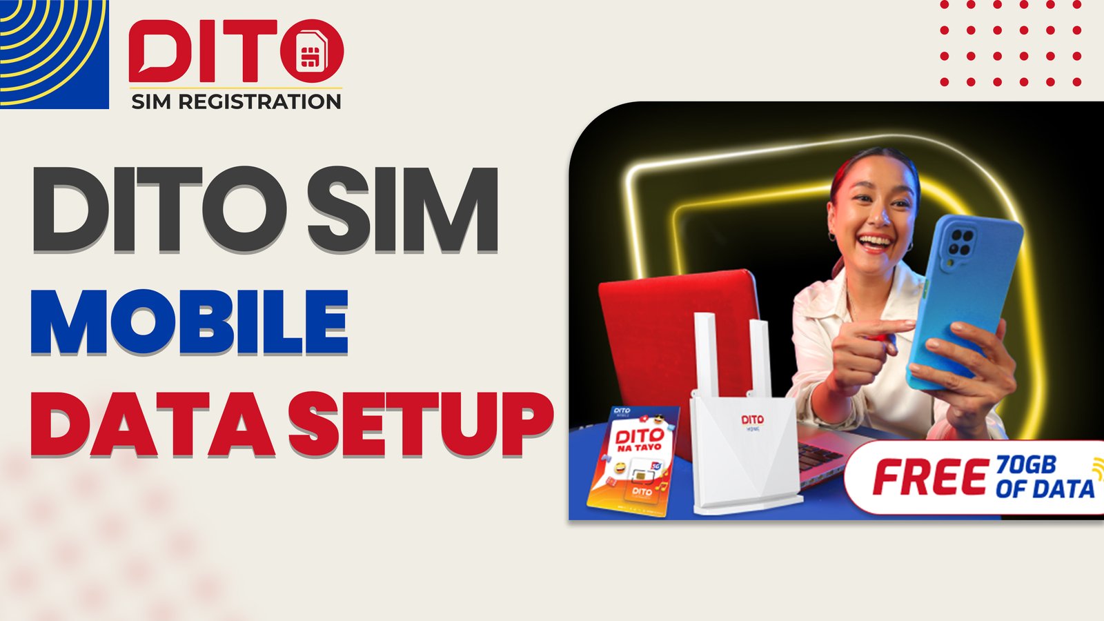 DITO mobile data setup