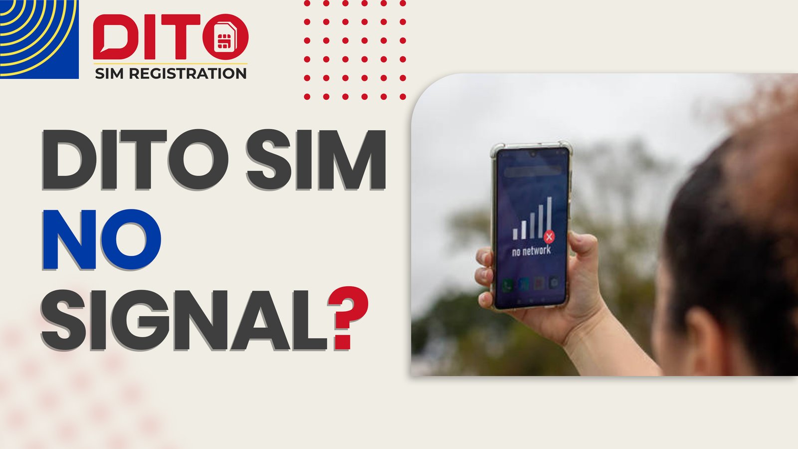 DITO SIM No Signal