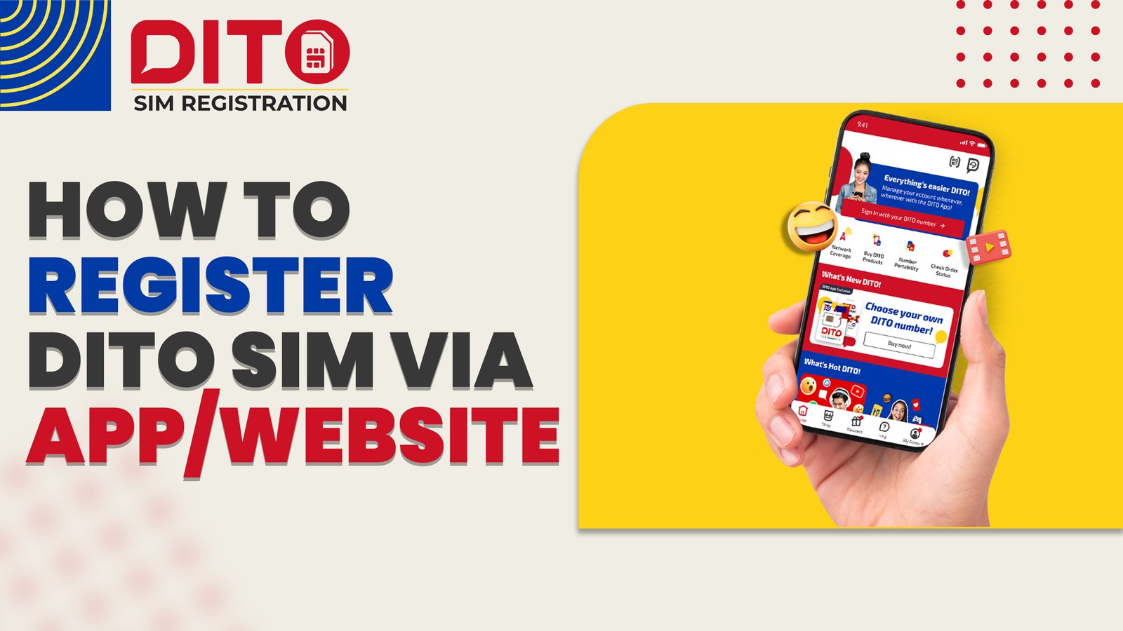 How to register DITO SIM via app/website