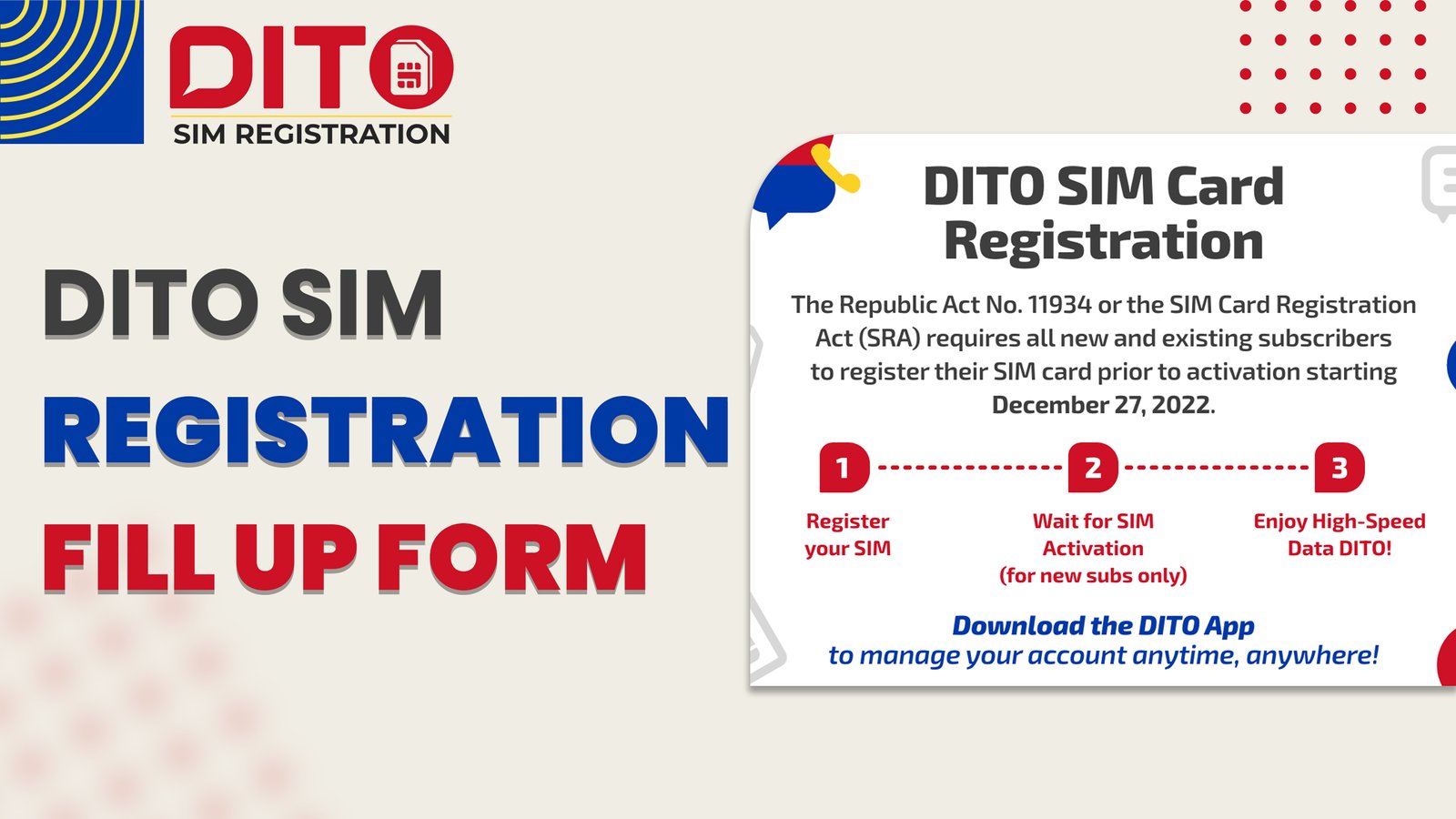 dito sim registration fill up form