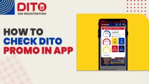 How to check DITO promo in app