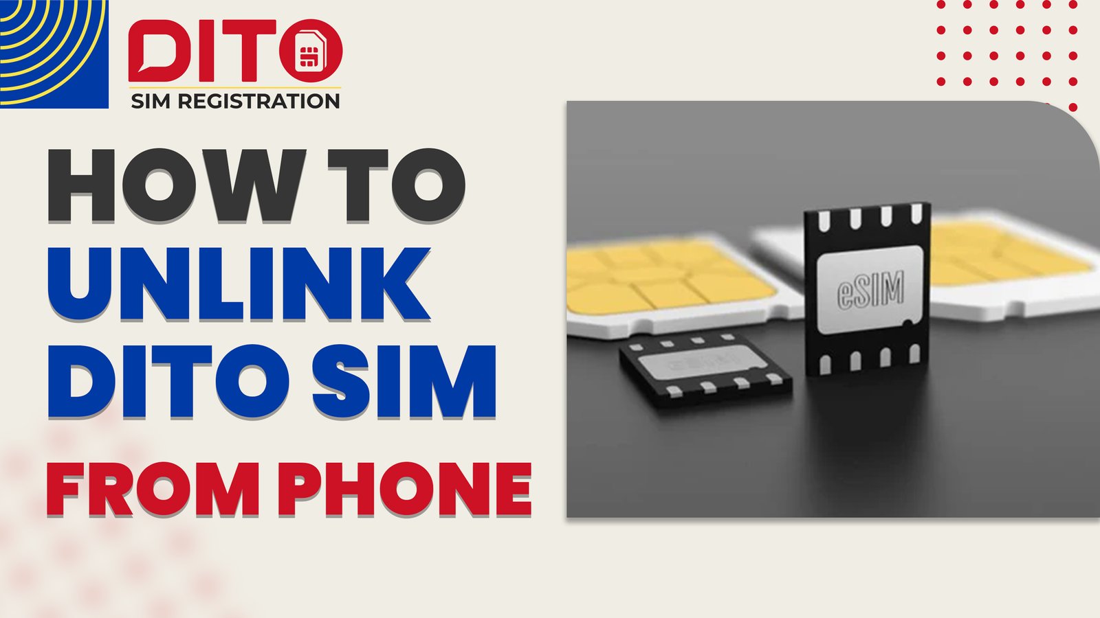 How to unlink DITO SIM from phone